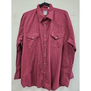 Rock Creek Ranch Shirt, Men's Size XL Western Sleeve Pearl Snap